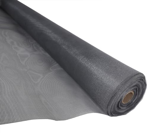 Malla para Ventana 1.5x10m, Tela Mosquitera por Metros Exterior Protectora de Insectos para Ventana Mosquiteras Correderas para Ventanas para Puerta y Ventana- Gris