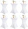 LYAFS 6er-Set Stretch Stehtisch Husse für Bistrotisch Ø 80-85 cm Elegante,Verstärkung im Fußbereich,Stretch-Husse Weiß Hussen für Stehtische und Bistrotische（Weiß,80×110cm）