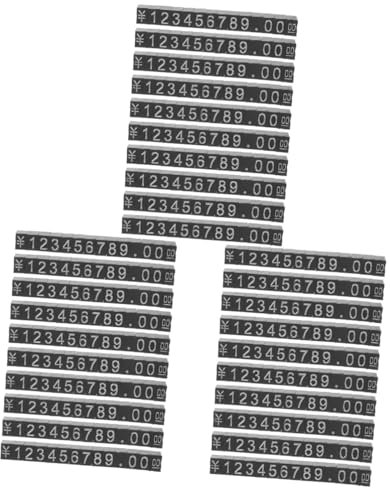 PartyKindom 30sätze Preisdisplay-blöcke Aus Preisschild-ständer Für Schmuck Und Einzelhandel Leicht Anpassbare Preiszeichen Mit Schwarzem Hintergrund Und Silberner Schrift