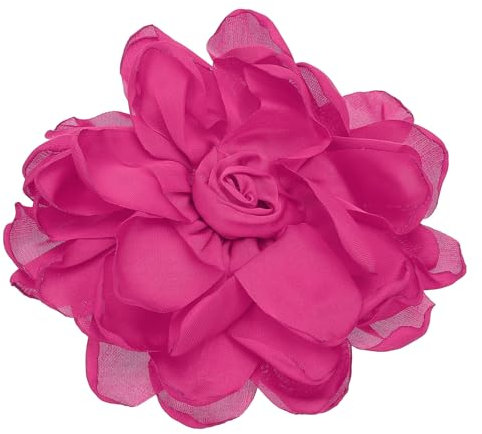 PATIKIL Épingles à Cheveux en Forme de Fleur Rose, Broches en Tissu pour Femmes pour Mariage, Fête, Danse, Accessoires de Vêtements pour la Saint-Valentin, Rouge Rose