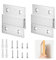 2 pares de ganchos franceses de 5 cm con marco de madera, soporte de fijación de espejo resistente para colgar cuadros, ganchos de aluminio en Z para espejo, cabecero, riel, marcos de arte, estantes
