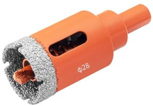 Meccion Broca de Diamante con Fresa Guía, Sierra Perforadoras de Diamante para Azulejos, Porcelana, Vidrio, Mármol, Cerámica (28mm)