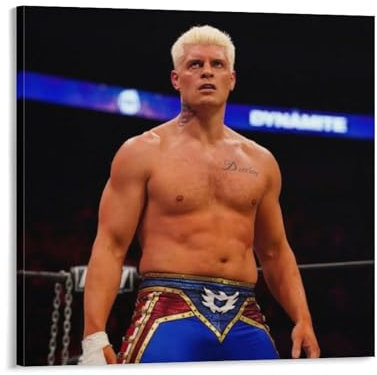 Cody Rhodes Professionelles Wrestler-Poster auf Leinwand, Wandkunst, Poster, dekorativ, moderner Druck, Bild, Kunstwerke, Poster, 60 x 60 cm