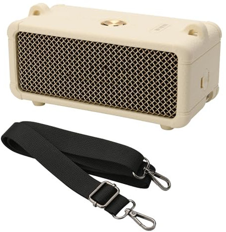TXEsign Silicone Cover for Marshall Emberton III Speaker, Soft Silicone Case Replacement Protective Skin Cover Portable Travel Sleeve with Shoulder Strap (Case Only) (Cream)