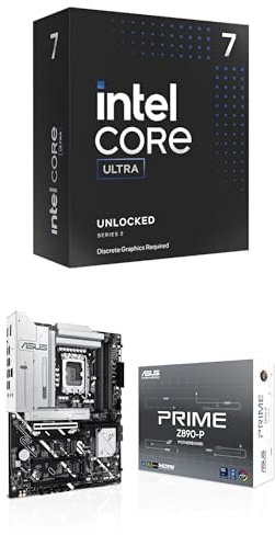 Intel® Core™ Ultra 7 265KF 20-Core up to 5.5 GHz + ASUS Prime Z890-P ATX, 14+1+2+1 Power Stages, DDR5, PCIe 5.0, USB-C 20Gbps, 4X M.2, PCIe Slot Q-Release