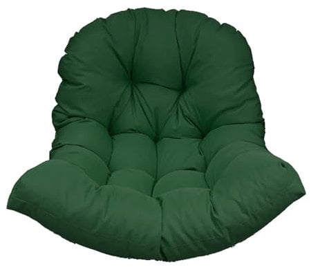 Miaogoo Breathable Indoor Outdoor Hanging Basket Chair Cushion, Garden Patio Home Egg Chair Cushion, Cozy Waterproof Swing Pad, Soft Relaxed Hammock Pad (Dark Green,80x120cm)