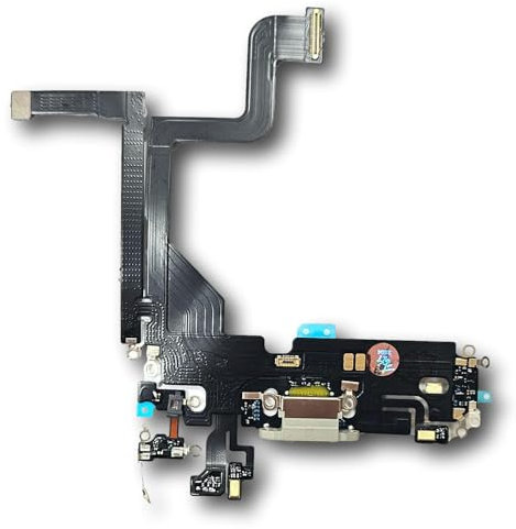 Smartex® Connecteur de Charge Compatible avec iPhone 13 Pro - Câble Nappe de Rechange avec connecteur Blanc