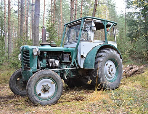 Traktor Puzzle 100 Teile | Fortbewegungspuzzle mit hochwertiger Puzzleaufbewahrung 45,5 x 35,5CM
