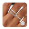 Maynor 3 Stück Ringe Silber 925 Damen Ring Frauen Cubic Zirkonia Verlobungsring Damen Verstellbare Statement Ring Damen Stapelbare Daumenring Fingerring Set Schmuck