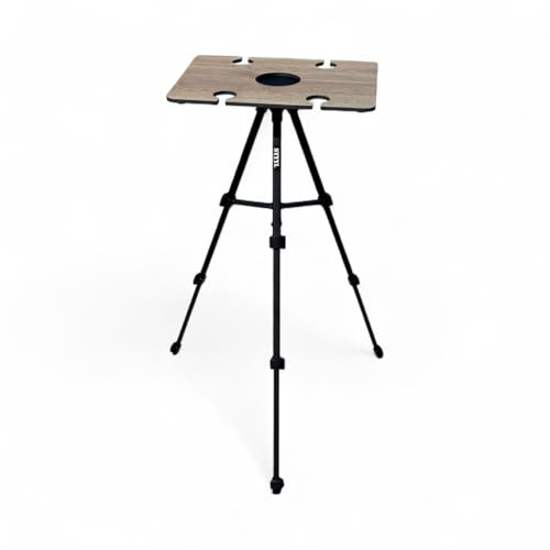 STYYL Tutty-HolztablettY – der Elegante Magnet-Beistelltisch in edler Eichenoptik Aperoletty Camping Tisch Beistelltisch klein faltbar magnetisch