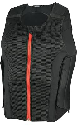 BLACK CREVICE Softprotektorweste I Schutzweste aus atmungsaktivem Mesh-Gewebe I Ski-Protektor für hervorragende Schockabsorbierung I Ergonomisch geformter Rücken-Schutz für Wintersportler
