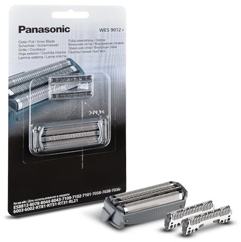 Panasonic WES9012Y1361 Ersatzklingen und Scherfolie für Elektrorasierer ES-RT81, ES-RT51, ES-RT31 & ES-RL21, Kombipack, 3-Klingen-System, fortschrittlicher japanischer Edelstahl, wasserdicht