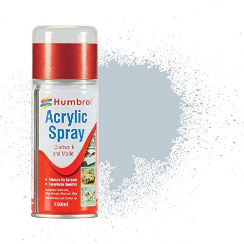 Humbrol Modellers Spray Paint - AD6056 No 56 Aluminium 150ml - Model Paints for Plastic Kits, Fast-Drying Modelling Paint for Crafting Surfaces Including Plastic, Fabric, Glass, Wood & Metal Models