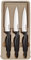 Le Couteau du Chef, Tarrerias Bonjean 441780 Set de 3 Couteaux à Steak Lames céramiques 10 cm manche ergonomique Soft Touch