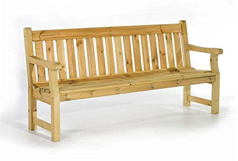 BrackenStyle Darwin 4 Seat 183cm Garden Park Bench – Durable Heavy Duty Dip Treated Pine Timber Outdoor Seat