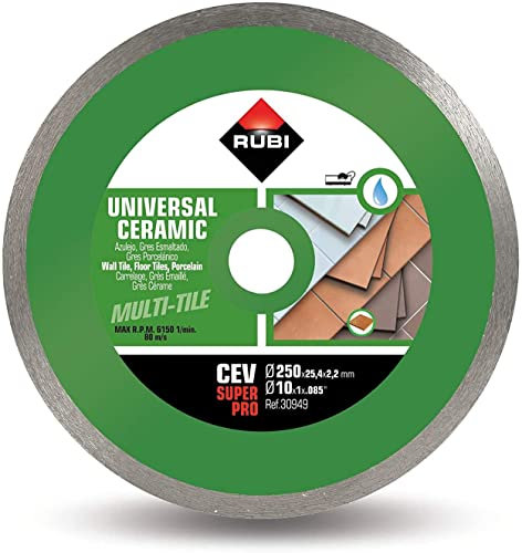 RUBI 30949 Disco Diamante general cerámica contínuo (CEV) 250 SUPERPRO, Gris, 250 mm