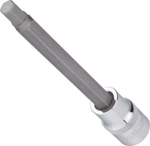 VIGOR Schraubendrehereinsatz, V2084, 1/2″, Innensechskant Profil, SW 10 mm | Antrieb 1/2 Zoll (12,5 mm) Vierkant hohl, Abtrieb Innensechskant Profil, SW 10 mm, Länge l2 140 mm, 135 g