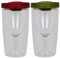 Vino2Go Double Wall Acrylic Tumbler with Merlot and Verde Lids, 10 oz, Pack of 2