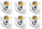 Holland Plastics Original Brand 6 X Lavazza Espresso Coupes Porcelaine et soucoupes des capacités cc 75, height mm 58