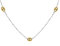 Tuscany Silver Women's Sterling Silver Yellow Gold Plated Link and Ball Chain Necklace of 91.5cm/36
