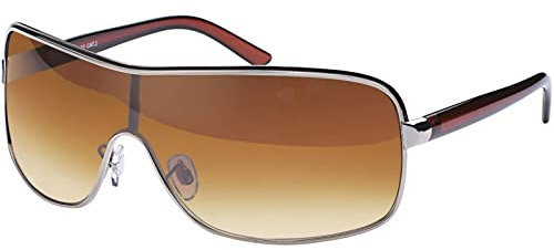 GIL-Design Damen Herren Sonnen Brille Brillen Sommer Fliegerbrille 20287 Braun