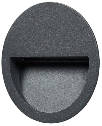 Lucande LED Wandeinbaulampe aussen rund, spritzwassergeschützt IP54 Außenleuchte Treppenbeleuchtung 1 x 3W