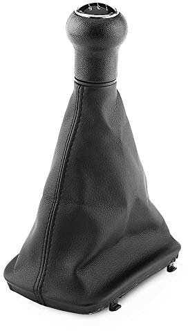 Keenso - Pomo de palanca de cambio, botón de cambio de velocidad manual de coche, 5 velocidades, cubierta de bota Gaiter Boot Cover bastón de protección contra el polvo