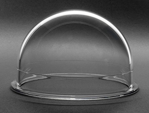 JMX Acrylic/PC CCTV Replacement Clear Camera Dome Cover Security Camera Housing Pet Dog Fence Window Skylight Window (3.8 Inches, Transparent)
