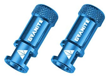 Granite Juicy Nipple Ventilkappen mit Ventilkernentfernungsfunktion, Einfach zu verwendende Fahrradreifen-Schutzhüllen (Blau).