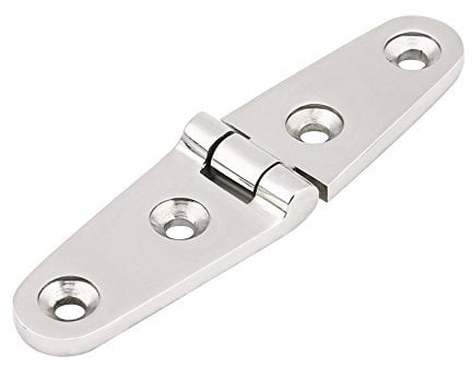 Marine Grade Stainless Steel Mirror Polished Door Hinge Boat Cabin Door Hatch Flush Door Hinge Stamp Strap Hinge Replacement (103 * 27 1 PCS)
