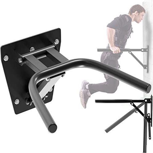 Senshi Japan Dip-Station zur Wandmontage, zusammenklappbar, für Calisthenics, Körpergewicht und gewichtete Dips, Klimmzüge – perfekt für Heim-Fitnessstudios, Garagen, Gärten usw.
