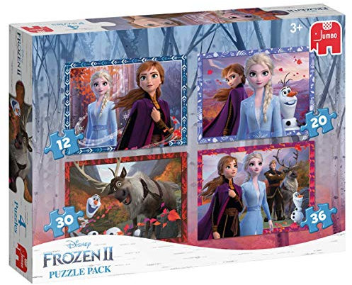 Jumbo 19747 Disney Frozen 2 2-4in1 Puzzle Pack