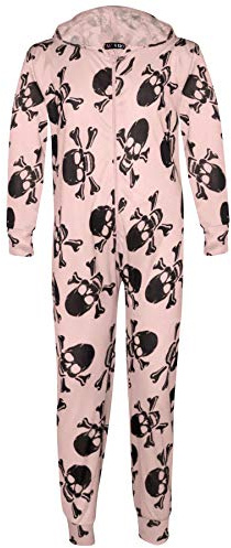 A2Z 4 Kids Kids Unisex Kids Unisex Skull & Cross Bone Print - Viscose Skull Onesie Baby Pink 9-10