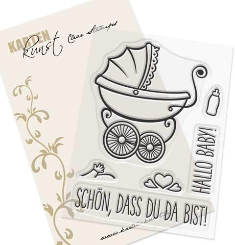 Karten-Kunst Clear Stamps KK-0138 Stempel Schön, dass Du da bist Silikonstempel