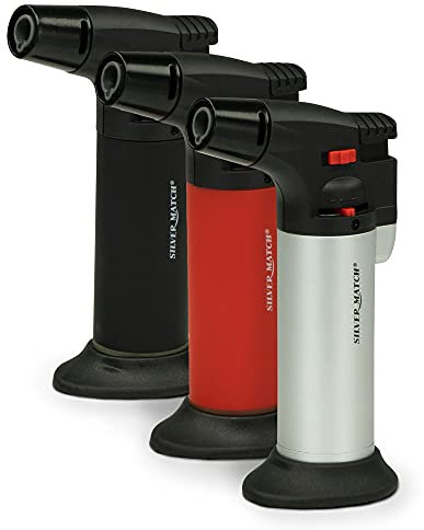 Vani Sturmfeuerzeug mit Jet Flamme - 3X Küchenbrenner inkl. 1x Feuerzeug Nachfüllbarer Flambierer - Befüllter Bunsenbrenner - Gas Flambier-Brenner