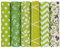 aufodara 6 Stück Baumwollstoff Meterware Stoff je 50 x 50cm, Reiner Baumwolle, Stoffe zum Nähen, Patchwork Stoffpaket zum Quilten DIY Basteln Handwerken, Modischen Mustern (Grün)