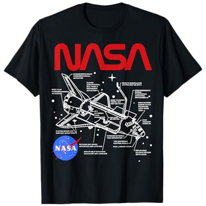 NASA Space Shuttle Schematic Layout T-Shirt