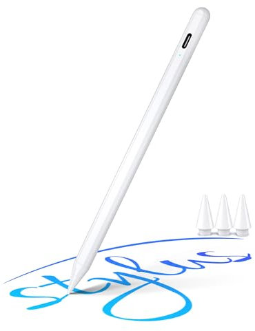 Penna Stilo 2a Generazione per Apple iPad 2018-2022, Penna Stilo con Rifiuto del Palmo Punte della Penna più Precise Schermo per iPad 6a/7a/8a/9a/10a,Air 3a/4a/5a /Mini 5a/6a/Pro(11/12.9)