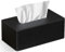 GOLRANLYE Kosmetiktücherbox, 25×13.5×9.5 cm PU-Leder Moderner Taschentuchbox Rechteckig für Badezimmer Schlafzimmer Esszimmer Büro und Mehr (Schwarz)