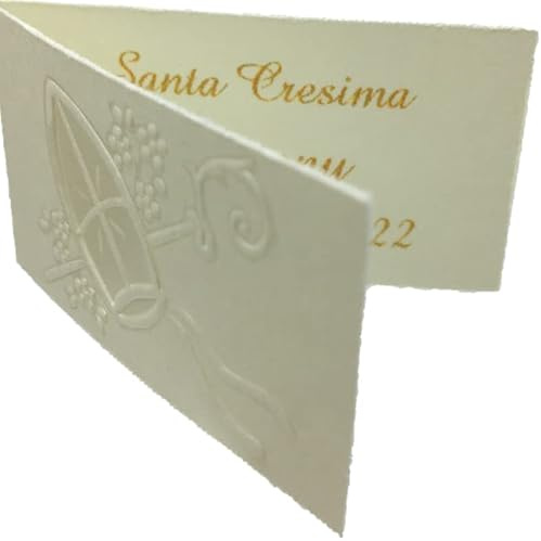 Le Gemme di Venezia Kärtchen zur Konfirmation mit Aufdruck und Versand als Gastgeschenk (60 Stück)