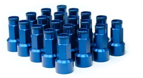 20x Lug Nuts | ESTILO-R | Lug Nut Cover | SW 17 | blau eloxiert