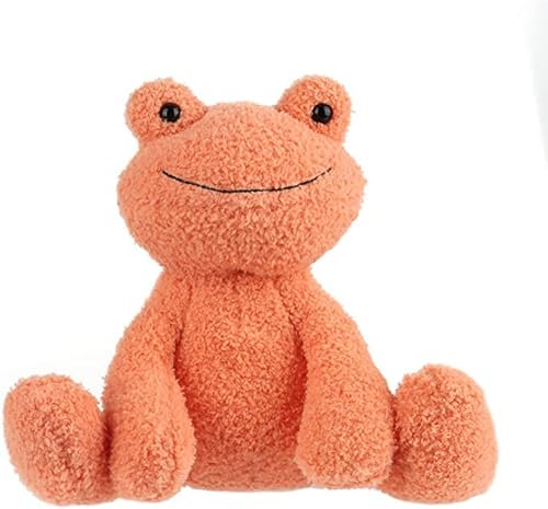 Apricot Lamb – Kuscheltier Frosch 23 cm – Plüsch Spielzeug Plüschtier für Kinder und Baby – Flauschiger Stofftier zum Spielen, Sammeln & Kuscheln – Gemütliches Schmusetier – Orange Frosch