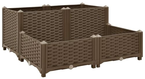 vidaXL Hochbeet 80x80x38 cm Polypropylen