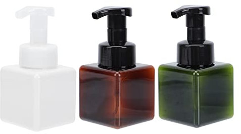 3 Pièces Contenants Moussant Moussant Nettoyant comme Lotion Bulle Comptoirs Bouteilles Fabricant Conteneur Shampooing Plastique avec Corps Carré Fabricant Évier