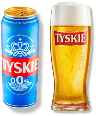 Bier 24 x 0,5l Tyskie alkoholfrei - 100% Geschmack & 0,0% Alkohol