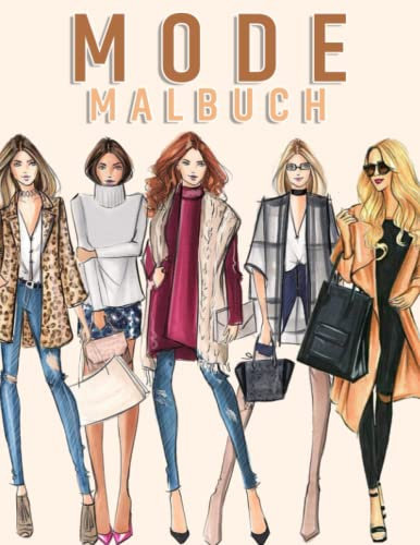 Mode Malbuch: 30 wunderschöne Modestile und andere niedliche Designs für Teenager, Teenager als Aktivitätsbuch für Mädchen