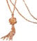 Faux Crystal Necklace Knotted Beaded Long Tassel Shiny All Match Good Gloss Women Long Pendant Sweater Necklace Jewelry Gift