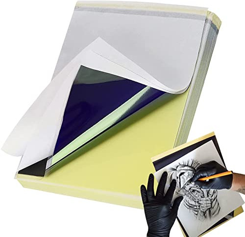 Rayyl Tattoo Transferpapier, 25 Blatt Tattoo Stencil Papier A4 Thermoschablonenpapier Tattoo Papier für Thermodrucker Tattoo und Tattoo-Zubehör
