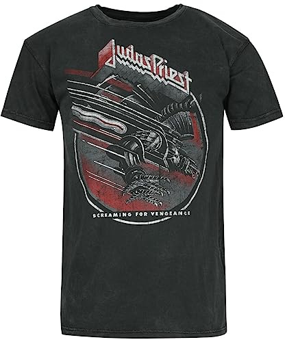 Judas Priest SCF Uomo T-Shirt Antracite 100% Cotone Regular