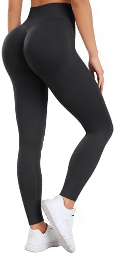 Occffy Butt Lifting Leggings for Women UK Seamless High Waisted Gym Leggings Workout Scrunch Booty Yoga Pants Womens